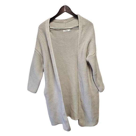 MOD REF Open Cardigan‎ Sweater LARGE Long Line Classic - Picture 3 of 4